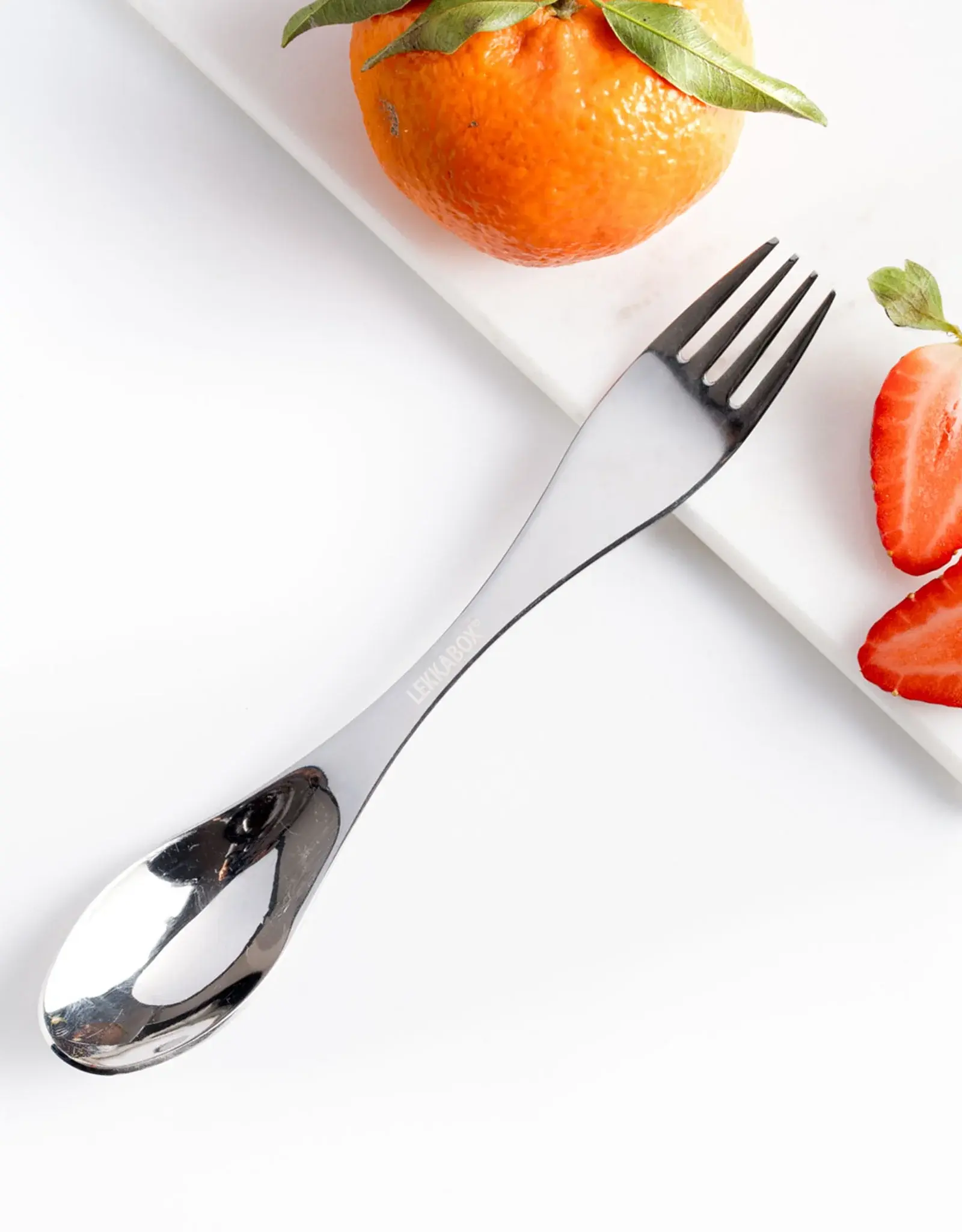 LEKKABOX Spork in RVS 19 cm - Zilver