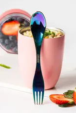 LEKKABOX Spork in RVS 19 cm - Regenboog
