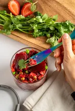 LEKKABOX Spork in RVS 19 cm - Regenboog