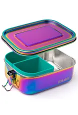 LEKKABOX Lekkabox Safe - RVS Bentobox 800ml - Regenboog