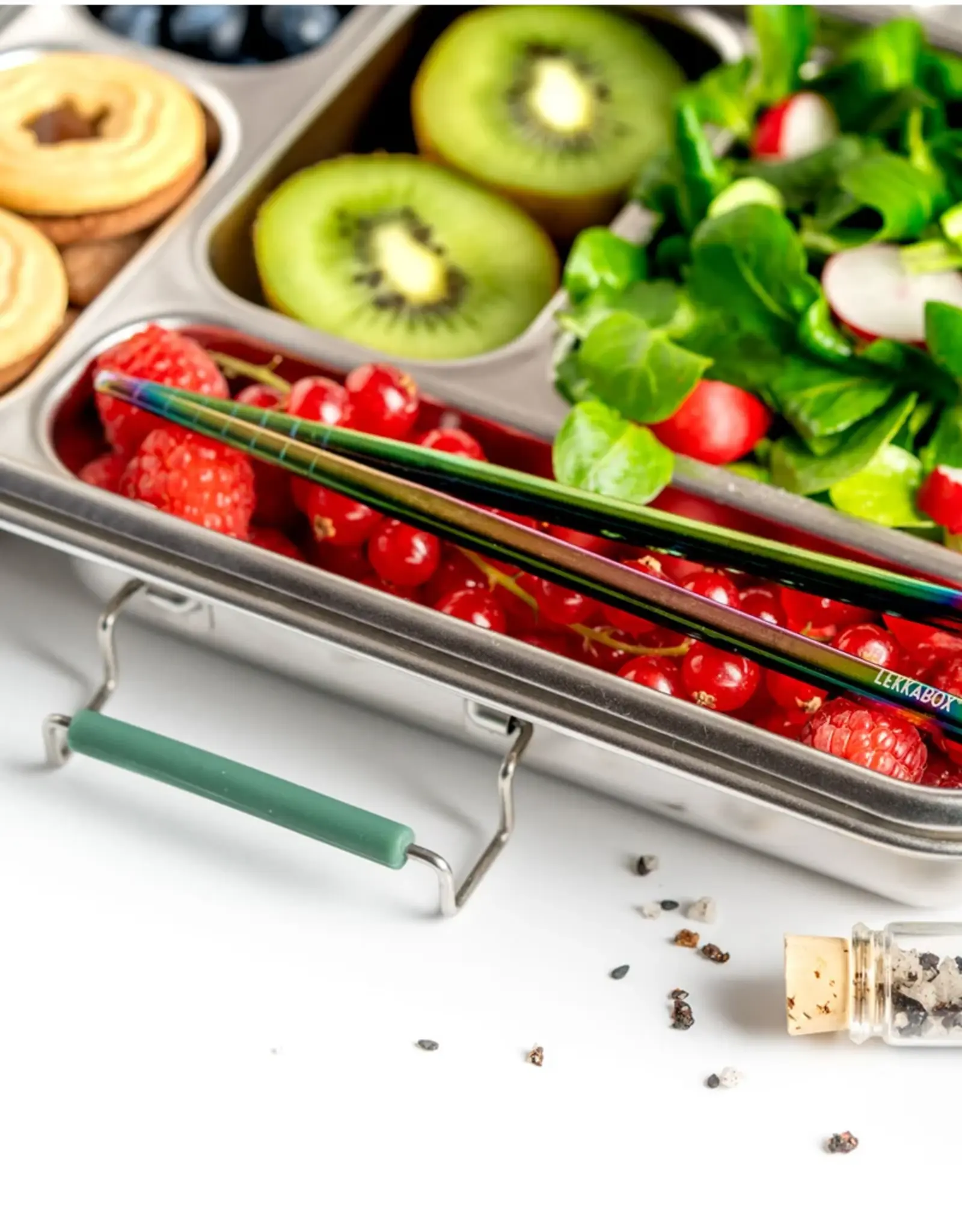 LEKKABOX Lekkabox Stix - RVS Chopsticks - Regenboog