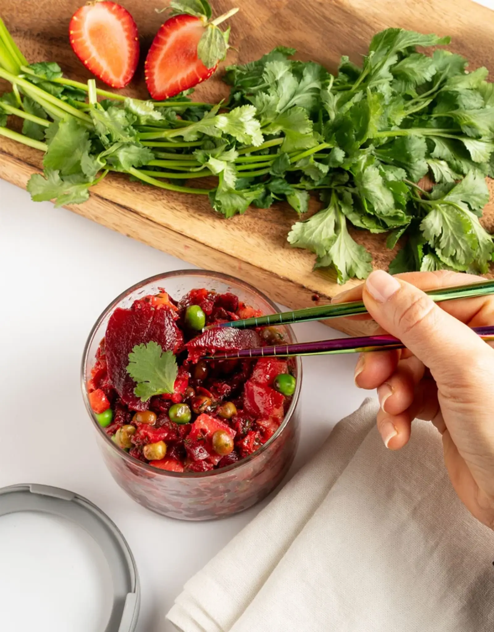 LEKKABOX Lekkabox Stix - RVS Chopsticks - Regenboog