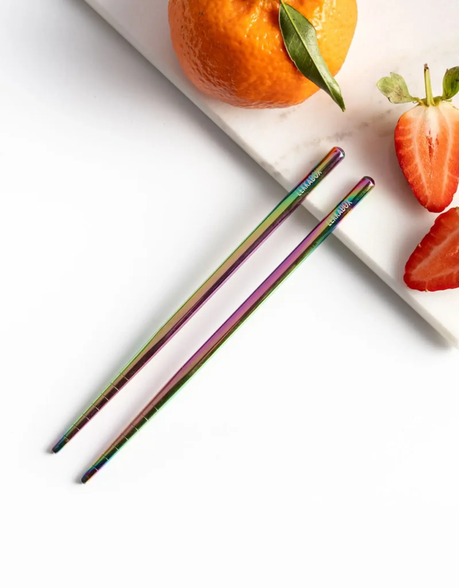 LEKKABOX Lekkabox Stix - RVS Chopsticks - Regenboog