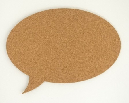 Kork Pinnwand Sprechblase – Selbstklebend 60x90 cm, 6 mm Stärke