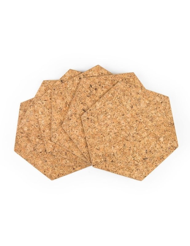 Kork Pinnwand Sechseck - Country - selbstklebend - 30 x 30 cm - 6 Stück