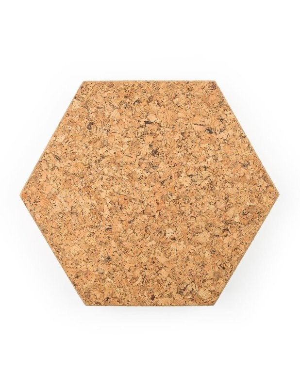 Kork Pinnwand Sechseck - Country - selbstklebend - 30 x 30 cm - 6 Stück