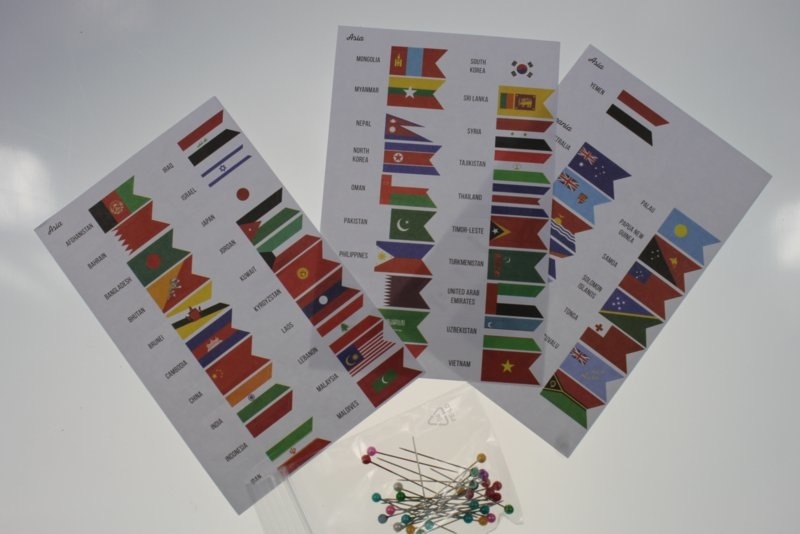 Flaggen-Pins,  Fahnen-Pins - ASIEN UND OZEANIEN - 25 Stück