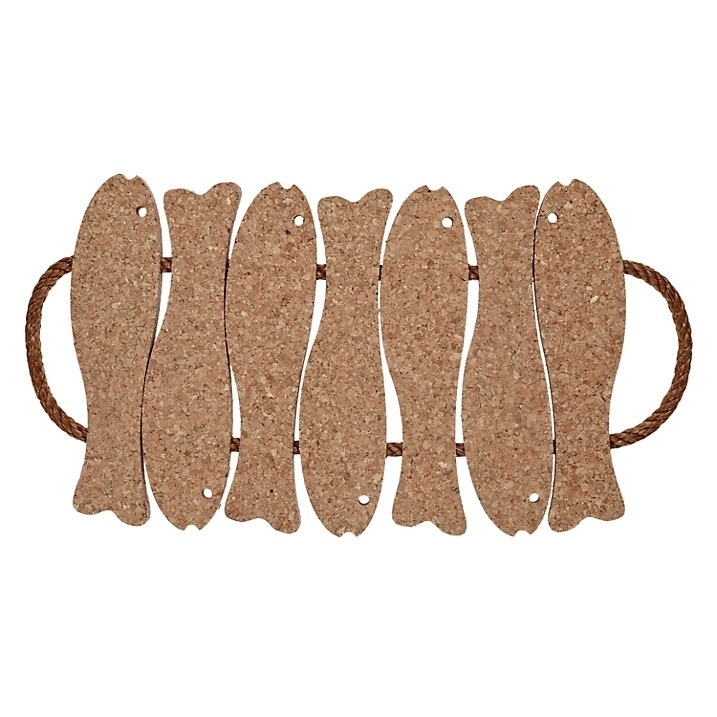 Kork-Untersetzer mit sieben Fischen