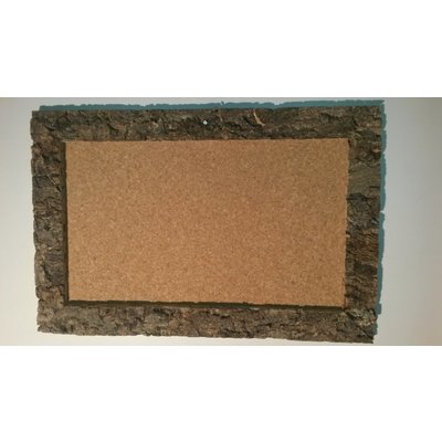 Korkpinnwand 8 mm 60 x 90 mit robusten Rahmen aus Korkrinden