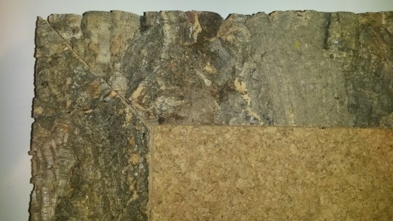 Kork Pinnwand – 60 x 90 cm – 8 mm Dicke mit Korkrinden-Rahmen