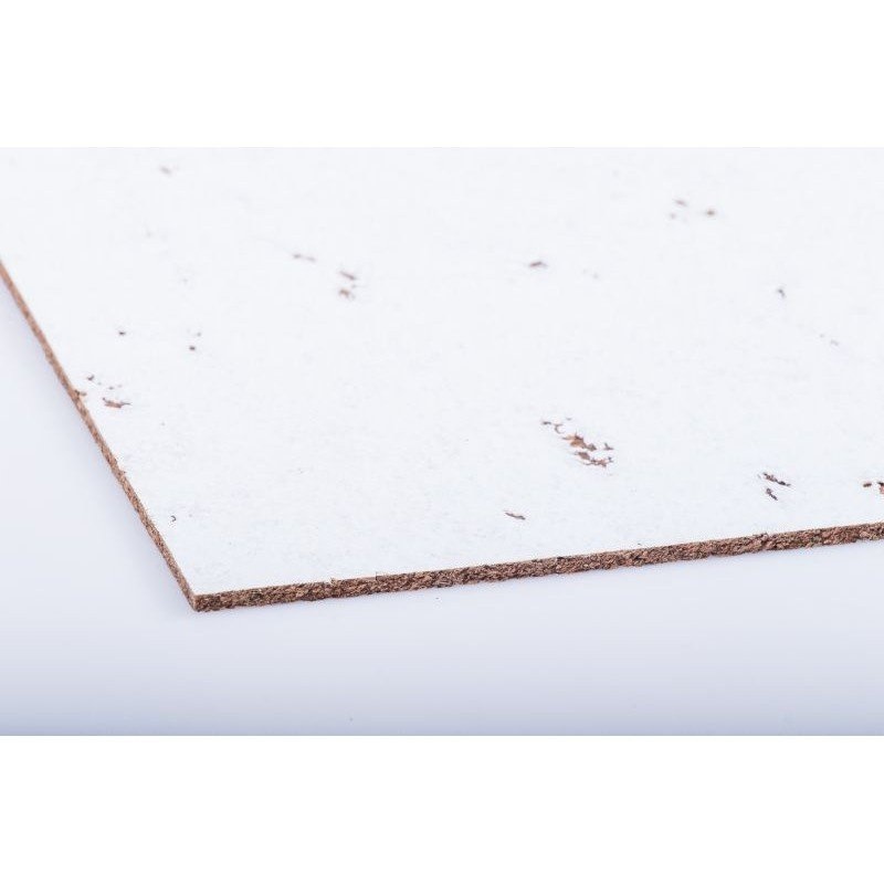Wand decorationkork - Schnee weiss - 60 x 30 cm - 3mm Stärke - Pro m²