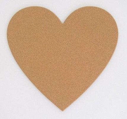 Kork Pinnwand - selbstklebend - 60 x 65 cm - 6mm stärke - HERZ