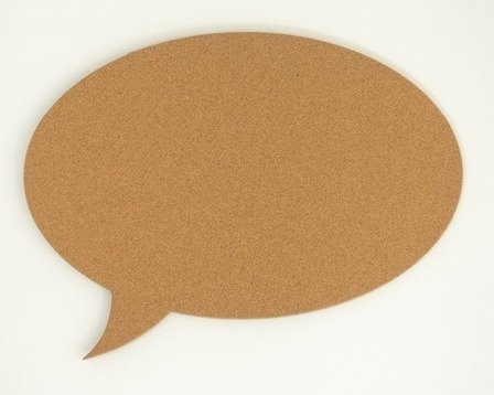 Kork Pinnwand - selbstklebend - 80 x 53 cm - 6mm stärke -  Sprachwolke