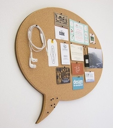 Kork Pinnwand - selbstklebend - 80 x 53 cm - 6mm stärke -  Sprachwolke