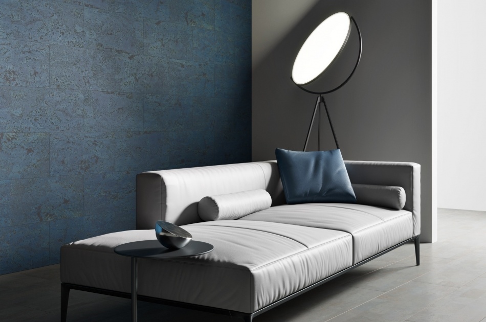 Wandkork 'Navy Blue' GEWACHST - 3mm. Stärke - Pro m²