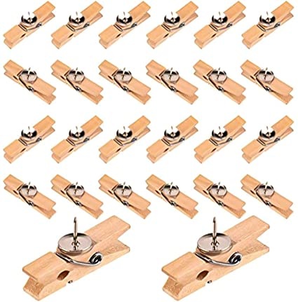 Reißzwecken Wäscheklammern aus Holz – 20 Stück