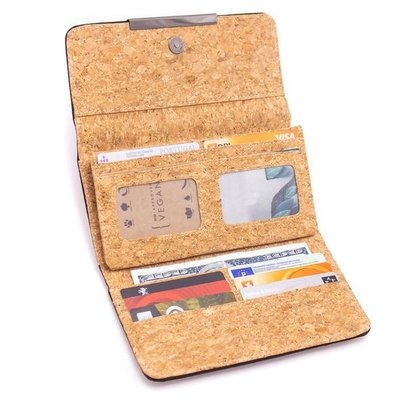 Materialpackung für Portemonnaie, Geldbörse mit Geldclip aus Kork