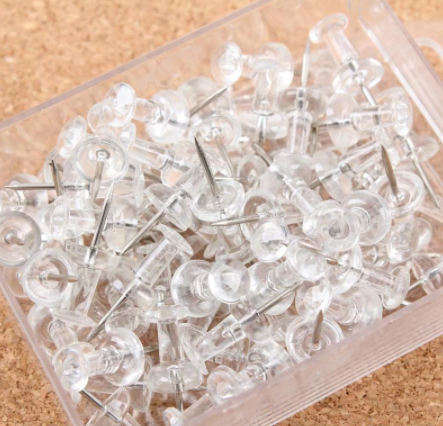 Transparente Pushpins – 50 Stück