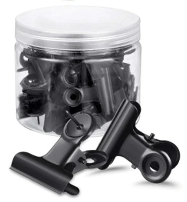 Reißzwecke  Clips - MATT SCHWARZ - 20 Stück - Vorteilspack