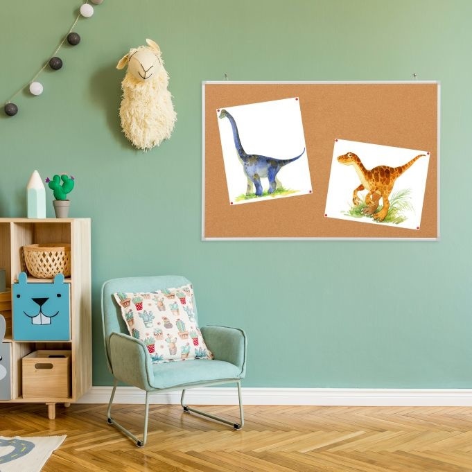 Korkpinnwand - Aluminium - 60 x 90 cm - AKTION