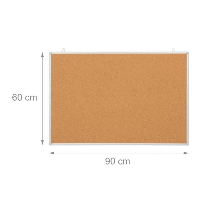 Korkpinnwand - Aluminium - 60 x 90 cm - AKTION