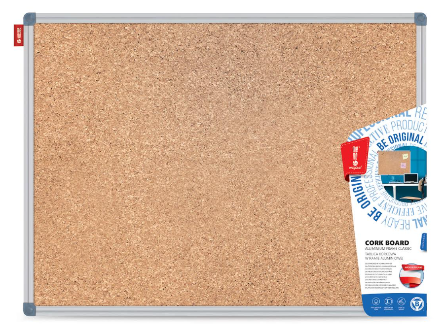 Korkpinnwand - Aluminium - 60 x 90 cm - AKTION