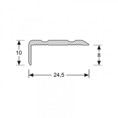 Eckprofiel 10mm - Selbstklebend - 1m - RVS