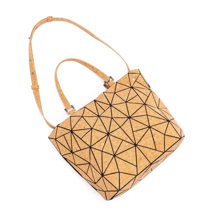 Handtasche aus Kork - Geometrisch - 2 Henkel