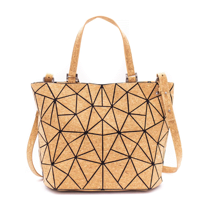 Handtasche aus Kork - Geometrisch - 2 Henkel