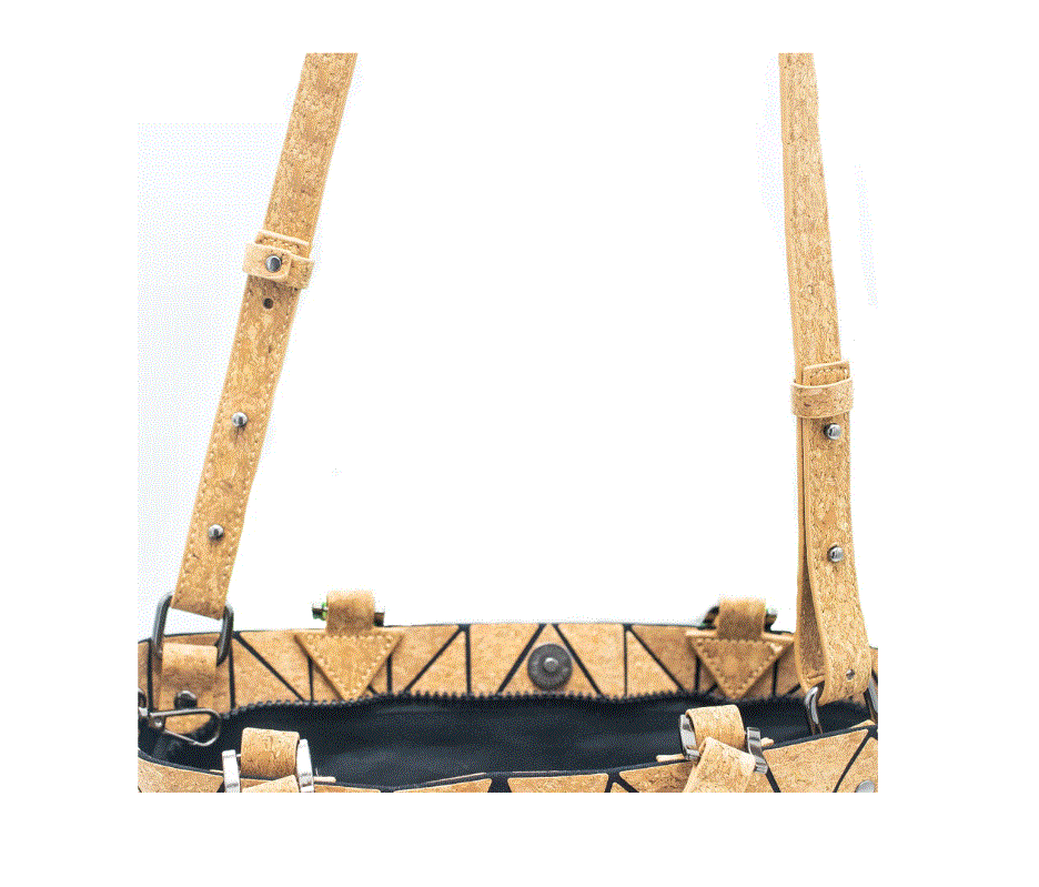 Handtasche aus Kork - Geometrisch - 2 Henkel