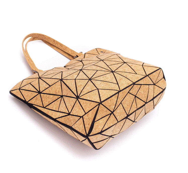 Handtasche aus Kork - Geometrisch - 2 Henkel