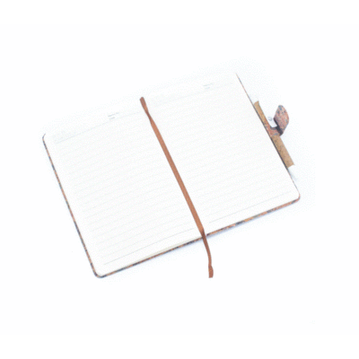 Notizblock aus Kork - A5 - Notizbuch Herzen mit Stift - mit Linien