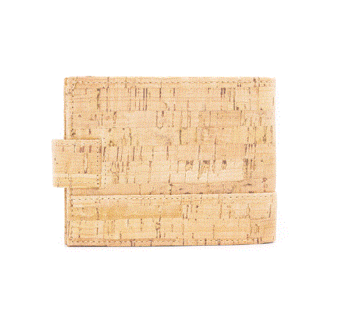 Portemonnaie aus Kork - Natur mit Knopf