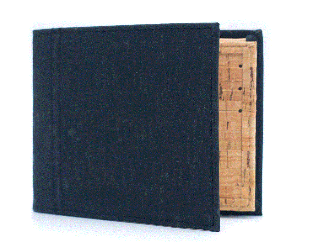 Korkgeldbörse für Herren - Schwarz