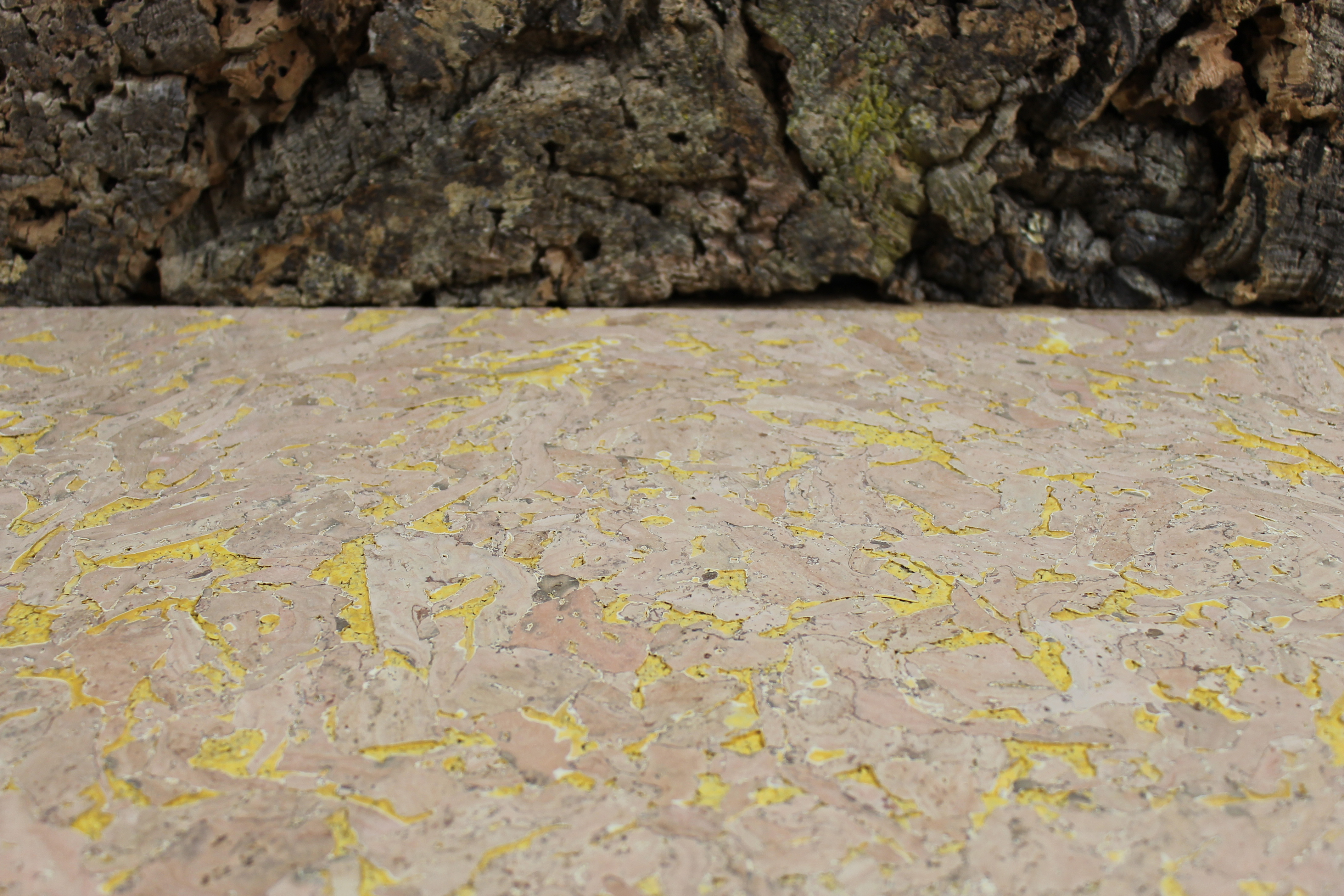 Wandkork - Country Yellow - 60 x30 cm - 3mm Stärke - Pro m²