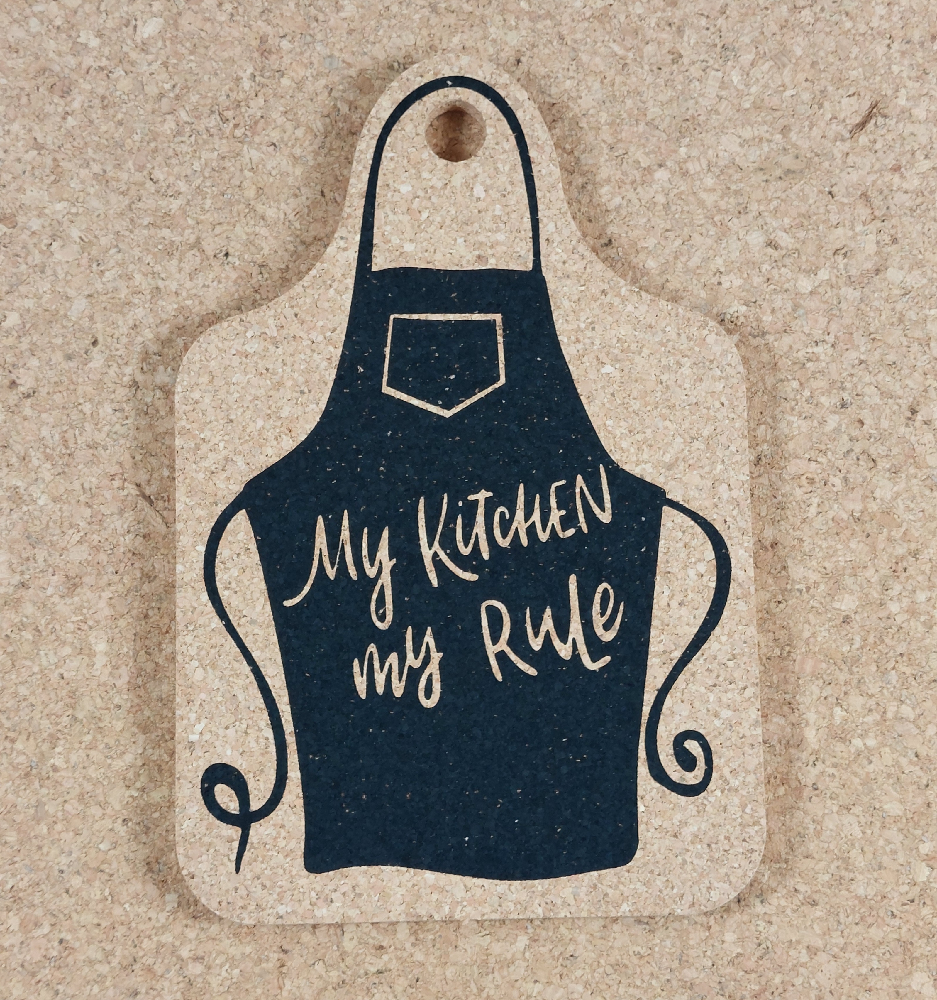 Korkuntersetzer - Küchenschürze