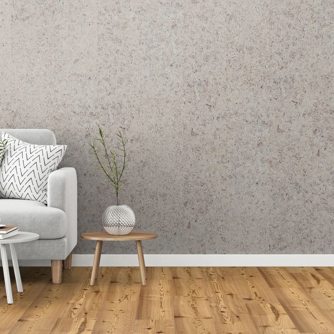 Wandkork ' Mat Quartz' GEWACHST - 4mm. Stärke - Pro m²