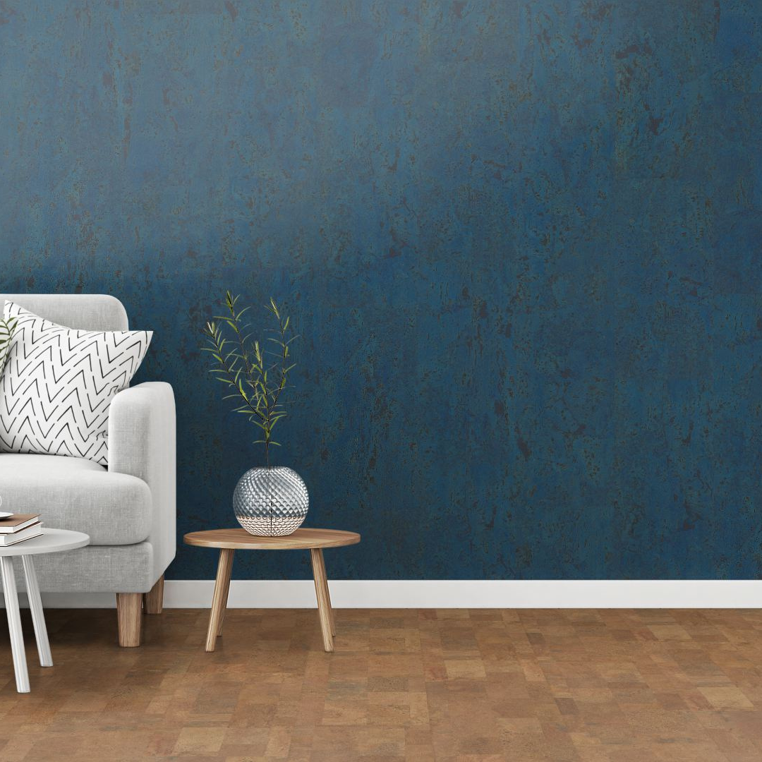 Wandkork 'Navy Blue' GEWACHST - 3mm. Stärke - Pro m²