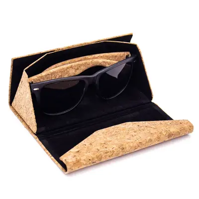 Kork-Sonnenbrille inklusive Etui – Schwarz