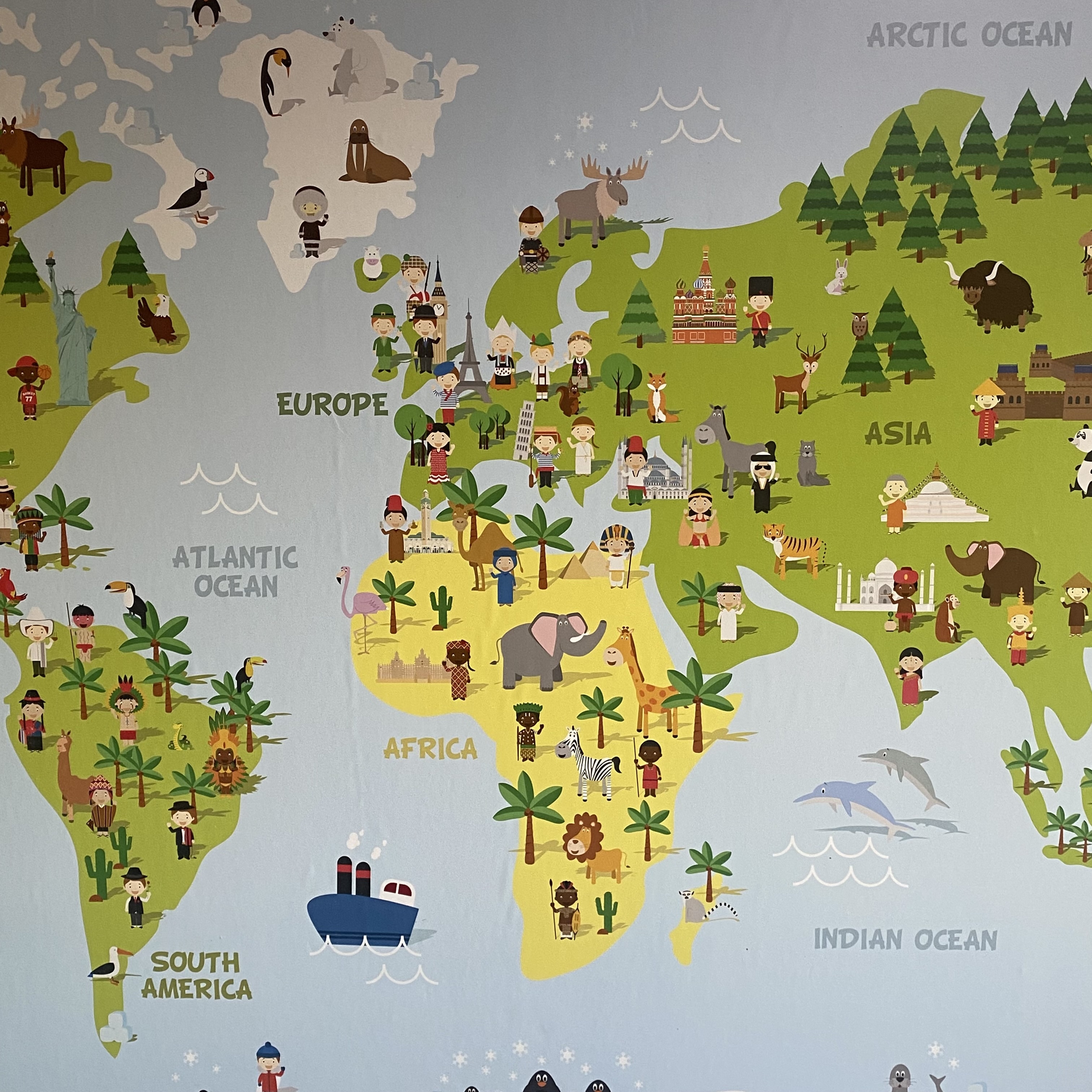 Weltkarte poster Safari – 100 x 140 cm 