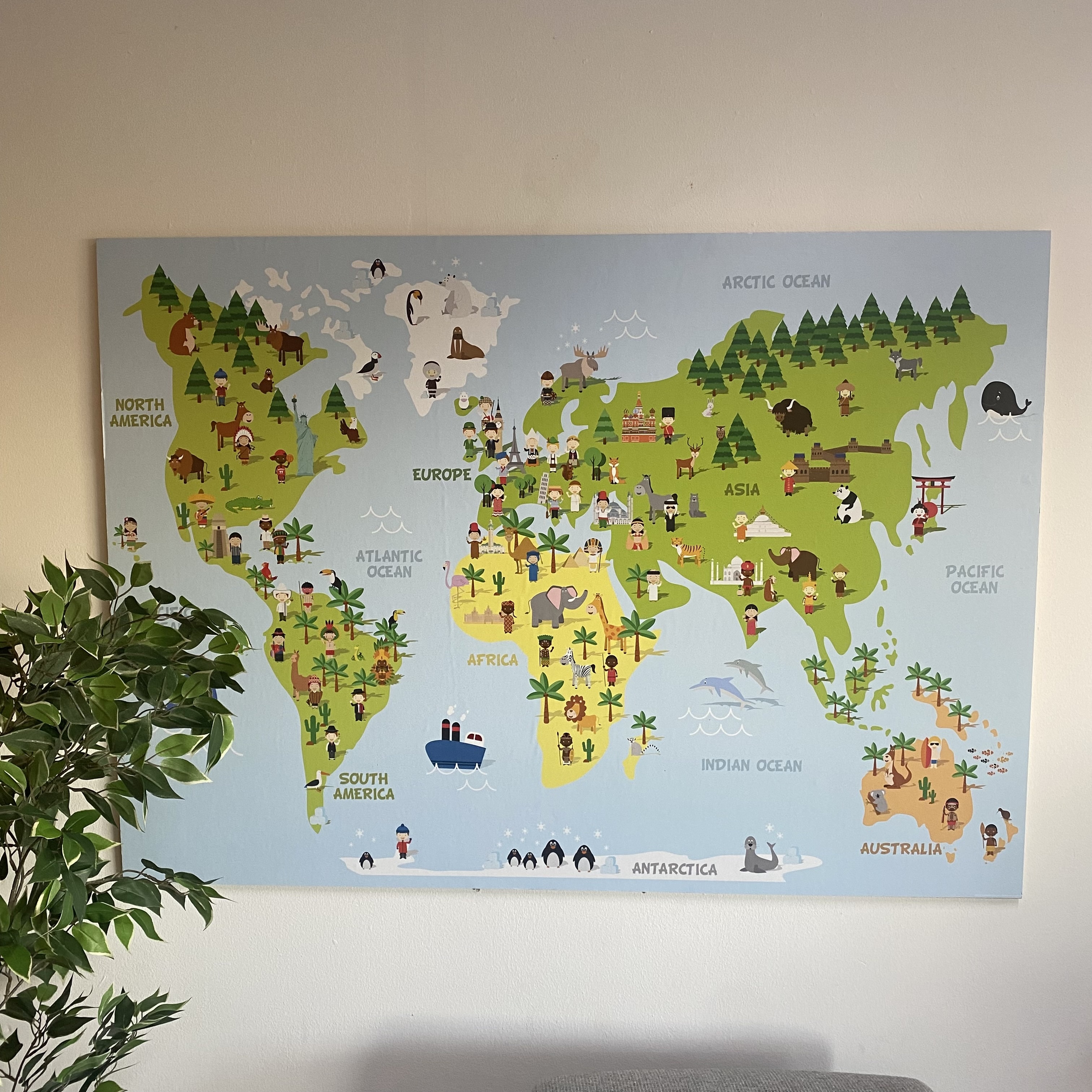 Weltkarte poster Safari – 100 x 140 cm 