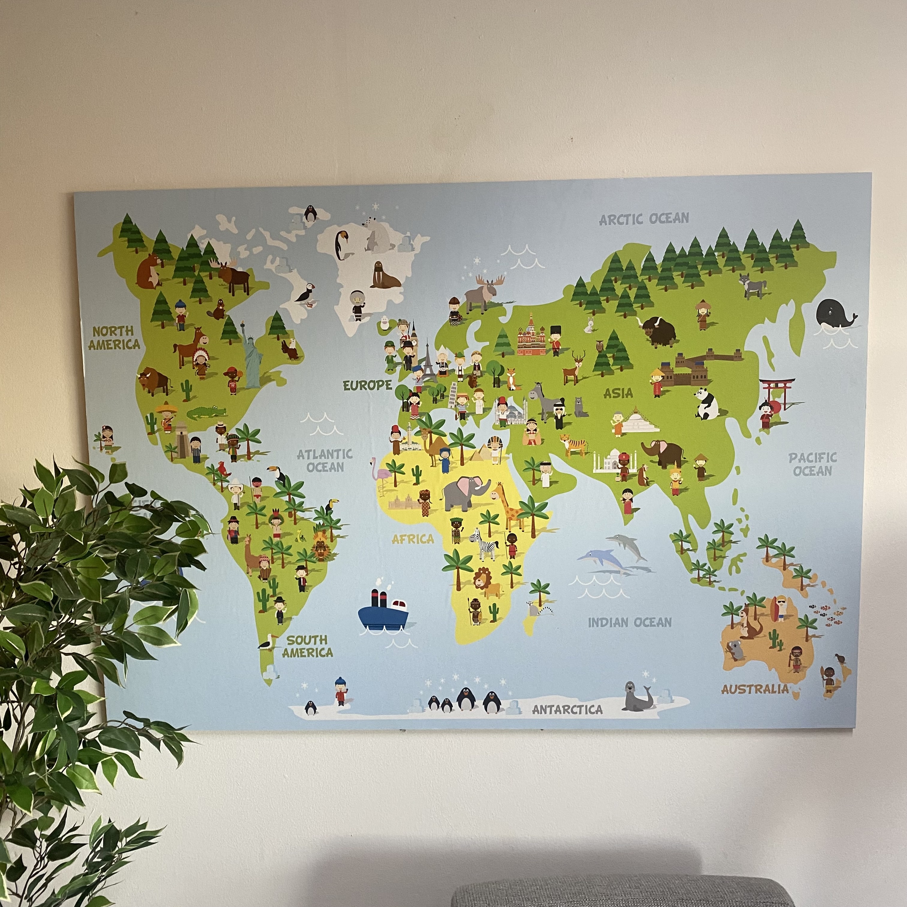 Weltkarte poster Safari – 100 x 140 cm 