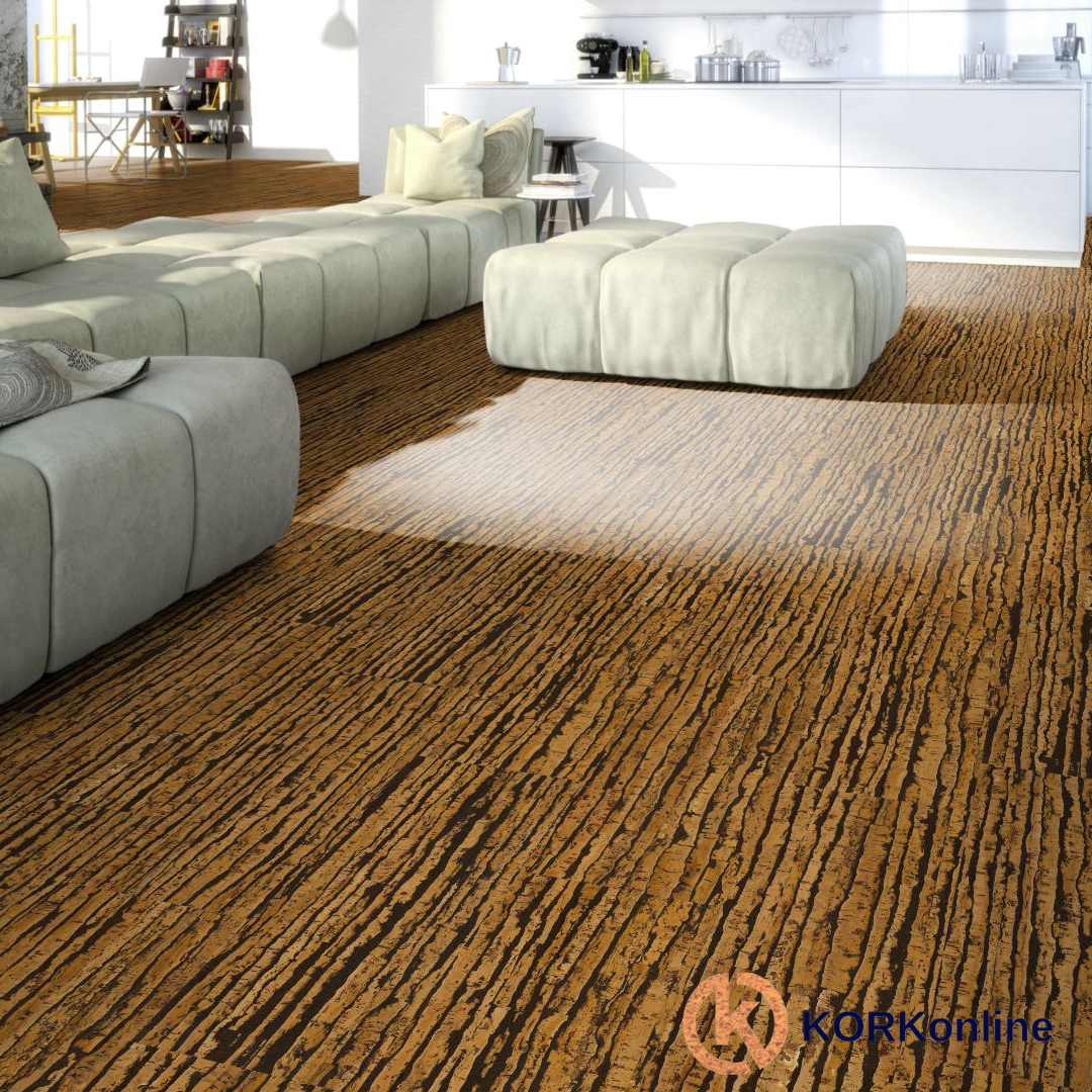 Klebekork - Korkfliesen '' Expression '' 60x30cm. 4mm stärke lackiert - Pro m²