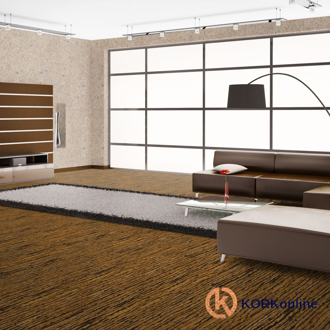 Klebekork - Korkfliesen '' Expression '' 60x30cm. 4mm stärke lackiert - Pro m²