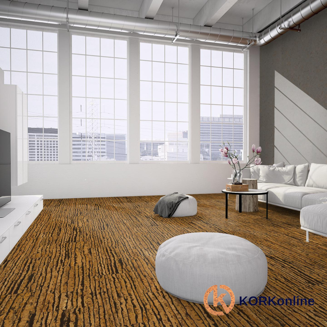 Klebekork - Korkfliesen '' Expression '' 60x30cm. 4mm stärke lackiert - Pro m²