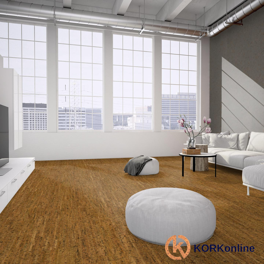 Klebekork '' Parallel '' 60x30cm. 4mm stärke lackiert - Pro m²