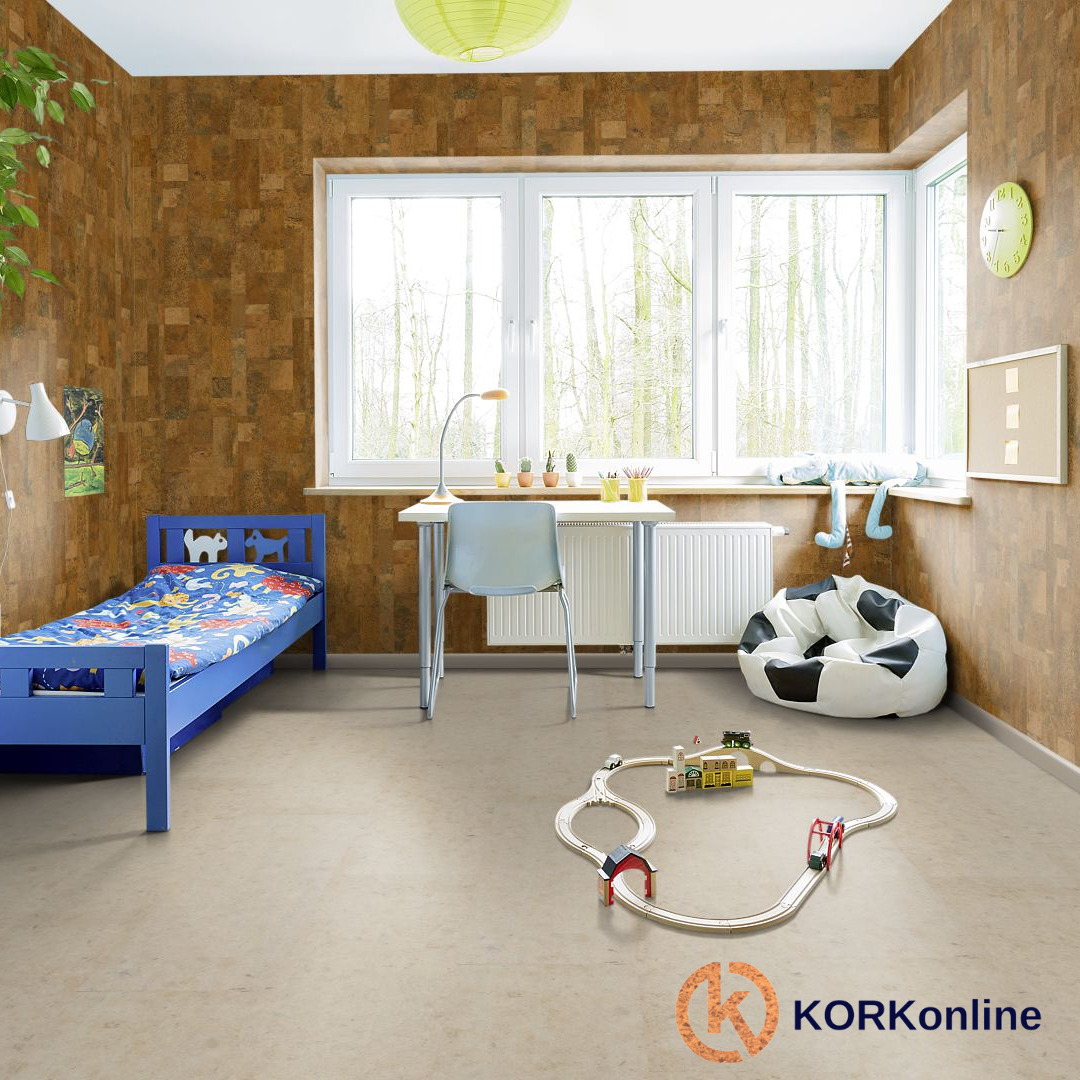 Lackierter Korkboden - Kleberkork – Champagner White – 60 x 30 cm – Nachhaltig & Stilvoll pro m²