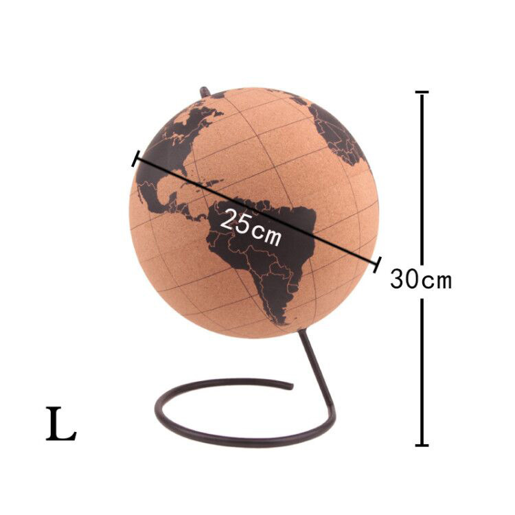 Großer Kork-Globus - Durchmesser 25 cm.