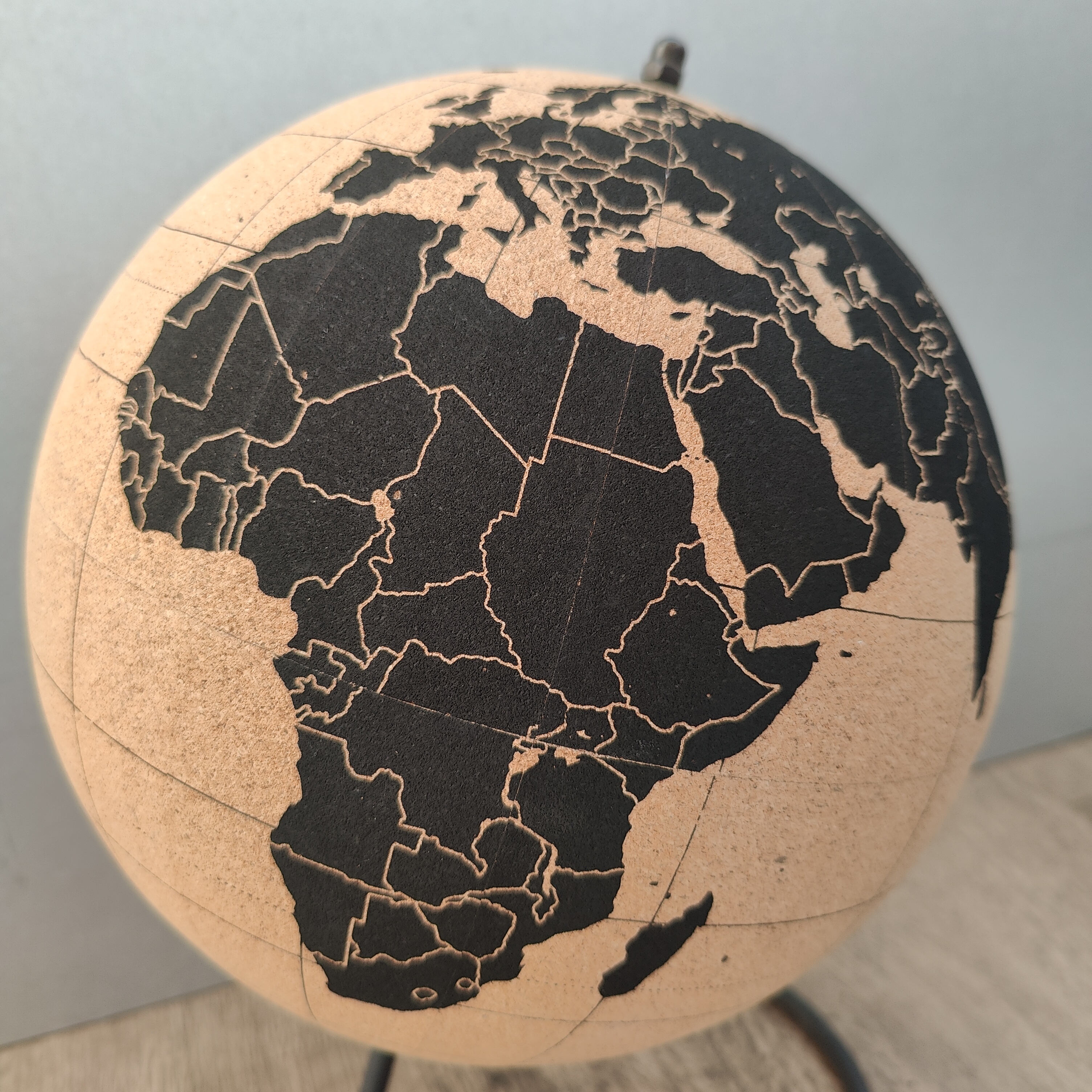 Großer Kork-Globus - Durchmesser 25 cm.