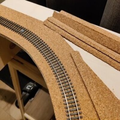 Kork Gleisbettung H0 - 5mm - Modelleisenbahnbau 12 Stück